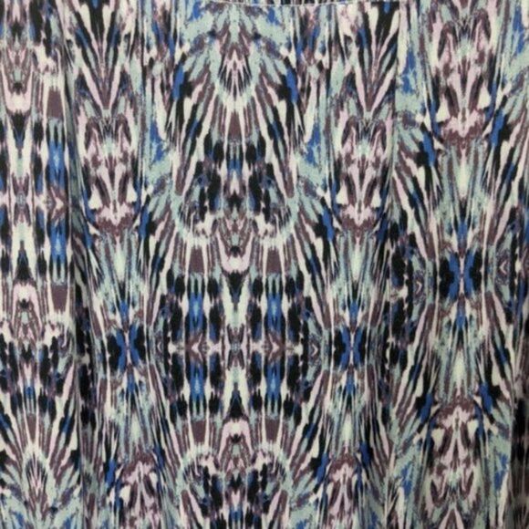 Express Blue and Multi Smocked Maxi Dress Small - Picture 5 of 9